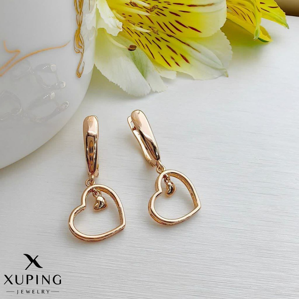 گوشواره قلبی ژوپینگ کد 2509 - خرید آنلاین از گالری آداس